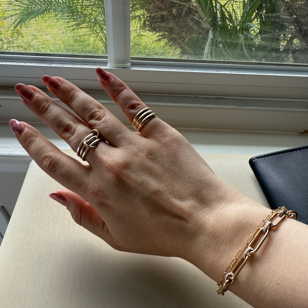 Kinn Françoise Layered Ellipse Ring Size 3